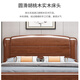 Maiyayue bed walnut solid wood bed double bed Chinese modern minimalist wedding bed large bed light luxury master bed furniture walnut bed 1500*2000mm frame style