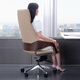 Furicco Office Chair Lüge, Chefstuhl echtes Leder, ergonomischer Computerstuhl, Haus großer Klassenstuhl, hoher Rückenstuhl (Dark Brown 3A Cowhide-Nd9719)