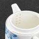Xiangye mutton-fat jade porcelain teapot single pot Chinese-style household teapot for one or two people teacup ceramic Kung Fu tea set mutton-fat jade porcelain fish play lotus well railing pot