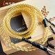 线艺匠8股纯银镀金尊贵版榭兰图mmcx0.78适用于索尼m9森海HD800S IE9004.4线耳机升级线 4.4mm平衡头 直头 MMCX/榭兰图/846/aoinc5