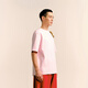 
Sketch men's clothing 2025 spring and summer new product cotton roman cloth round neck loose solid color short-sleeved T-shirt casual 9P1115080 687 light pink M
