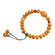 Longyin beeswax bracelet amber bracelet for women and men single circle with turquoise jade southern red birthday gift MZ about 10mm