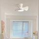
Weather vane (FXB) Nordic indoor ceiling small fan light simple modern ceiling fan light children's room bedroom with electric fan integrated chandelier frequency conversion 22-671A white ceiling-light wood grain full spectrum + light-changing remote control