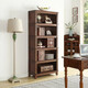Hua Xu Mei Bang Bücherregal Regal Einfache amerikanische Massivholz Bücherregal Kombination Europäische Büro bodenhilfe eines Bücherregals Wohnzimmerschrank 80 cm*38 Dicke Bücherregal [Walnussfarbe] Höhe 1479mm Vierschicht