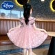 Disney (Disney) Girls Kleid Kinderprinzessin Kleid Kleid Kleidung kleiner Mädchen Kleidung Rock Sommer 2025 Neue Kinderkleidung Frauen 2601 Pink 120 cm (120 cm)