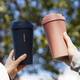 LOCK/LOCK Meet the Yuanqi Insulation and Cold Coffee Cup Bounce Cover Men and Women's Beauty Water Cup 400ML Blue LHC3271NVY