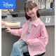 Disney Girls Autumn Jacket 2025 New Children's Clothes Little Girls Autumn Cotton Shirt Cardigan Children's Spring and Autumn Shirt Pink Printed Shirt 140