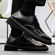 Funino leather shoes men's casual summer business formal wear big head trend British style work workplace interview men's small leather shoes black single layer upgraded comfortable version 42