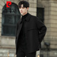 Pierre Cardin high-end double-sided wool jacket men's coat autumn and winter thickened high-end short woolen woolen coat pickle green M (under 130)