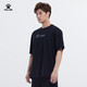 KELME/卡尔美短袖男夏季官方休闲白色T恤 运动潮流文化衫简约图案上衣 6227TX1067 黑色 M