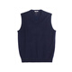 GORNIA men's wool vest pullover wool V-neck business commuting dark blue casual vest for men GBW22338110 dark blue L