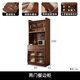 Toxiaomuwo Batteur noir noyer mur intégré à vin intégré en bois massif armoire de rangement multi-fonction