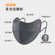 Ice Silk Sunscreen Mask Men's Summer Thin Breathable Anti-UV Outdoor Cycling Fishing Eye Protection Sunshade Mask Dark Gray
