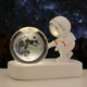 Fascini Astronaut Night Light Little Prince Crystal Ball Luminous Base Desktop Ornament Birthday Gift Beloved Astronaut-Little Prince Rose Gift Box