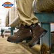 Dickies Martin Boots Men's Boots Winter New Men's Trendy and Versatile British Style Boots Men's Thick Sole Heightening Work Boots Coffee Color 46