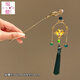 Miande palace style palace lantern hairpin for women, national trend metal phoenix hairpin, national style walking luminous lantern hairpin, Hanfu headdress, crested palace lantern tassel hairpin