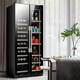 BAIKAILUN double-door double-temperature red wine cabinet mirror glass double-door constant temperature wine cabinet embedded home living room refrigerator moisturizing large-capacity office tea liquor beverage display cabinet 1.78 meters | dual-temperature mirror | red wine ice bar style 58 bottles thin style