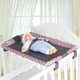 Jingmengyuan Baby Diaper Changing Table Bed Cuna de juego Plegable Cuna de madera Especial Bab Bab Bb Table Tabla de cuidado de pañales 65 piezas Bolsa de almacenamiento azul