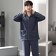 
Yu Zhaolin men's warm pajamas men's three-layer cotton plus velvet thickened autumn and winter teenager male students' home clothing set [902 models] XL [Suggested weight 120-140 Jin [Jin equals 0.5 kg]]