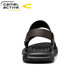 Sandales dynamiques de chameau Sandales en cuir polyvalent en cuir pour les orteils masculins Couche de vache épaisse anti-odor anti-odor et chaussures de plage respirante à double usage 699 marron (taille de chaussure en cuir) 44