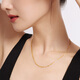 Luk Fu Schmuck Fuß Gold Squake Knochenkette Gold Halskette Einfache Claserotin Kette Preisträger L04TBGN0010 6,53 Gramm (einschließlich Arbeitskosten 653 Yuan)