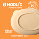MODU'I婴儿辅食碗modui韩国进口儿童硅胶碗带盖子宝宝餐具套装防摔饭碗 小熊碗三件套-浅褐色