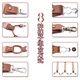 Bouton pour hommes de Joyboker Clip à double sangle en forme de Y en forme de galerie élastique élastique 3,5 cm pantalon adulte Sling Fat Men's Elastic Sling Belt Beige