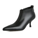 Asacho Spring and Automne New Women's Both Boots Cow Hide pointu pointu à talons minces Bottes nues hautes Bottes à talons hauts Bottes de la mode Fashion Boots Slim Boots Single Boots Black 34