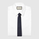 GUCCI Horsebit Silk Jacquard Tie Gift Blue and Dark Blue One Size