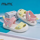 M1&M2 Spanish children's shoes, children's sandals, boys and girls, new summer beach shoes, color-blocked soft soles, Velcro toe caps, red 28, suitable for feet 16.5~17cm long