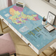 Japan and America new desk mat leather children's study desk desk desk cloth household ring protection eye-proof handwriting computer special mat World map - English model 40*80cm