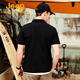 Jeep Schnell trocknend Polo-Shirt Herren upf40+ Sonnenschutz kurzärmelig T-Shirt Herren Outdoor Revers Schnelltrocknungskleidung 9905 Marke Black M.