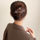 Xiangwan Butterfly Hair Clip für Frauen auf der Rückseite ihrer Köpfe, Haarclip für Frauen, einzeilige Haarclip für Frauen, Erdfarbe Haarklamme