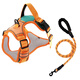 Suomila dog harness vest type explosion-proof Shiba Inu French dog walking rope for small and medium-sized dogs, orange, green, M size