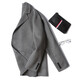 Mushi, Herbst und Winter doppelseitige Herrenjacke 100% Wollmantel, Herrenanzugkragen, fester Farbknopf äußere Verschleiß Zy3012 Schwarz XL