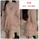 Sous-vêtements sexy pys pys pyjamas en maille et pavés de mammaire rassemblant des chemises de nuit pour les vêtements pour femmes à domicile marin-jeu mari p3886 poudre de crevettes (robe extérieure + ceinture) M