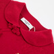 HazZYS brand children's clothing girls' suit 2025 spring new red elastic bumper comfortable soft simple lapel skirt classic red 105