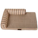 Dog kennel warm dog bed sofa can be detached and washed golden retriever medium and large dog mat cat dog kennel pet plush pink free mat + toy L code 100*70CM70Jin [Jin equals 0.5 kg] internal use
