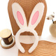 Lingchuan Little Rabbit Rabbit Ears Hairpin Hairpin Hairpin Women's Headdress White Cute Children's Plush Headband 1_Short-haired White Rabbit Headband