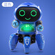 Wus Geschichte Kinderspielzeug tanzt Roboter Boy 1-3 Jahre altes Kinder 2-4 Jahre altes Mädchen Einjährig Baby Baby Elektrische Spielzeug Sechsklauen-Roboter-Weiß [Batteriemodell] Head-up-Training singen Tanz Sammeln Baby Artefakt