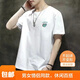 
Jiaye T-shirt standard trend new trendy round neck summer daily short-sleeved fashion trend brand solid color Harajuku youth trendy men 728 black XL