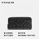
CoaCH (COACH) [Brand Direct Supply] Men's Black and Gray PVC with Leather Long Wallet Wallet 58112CQBK-FW