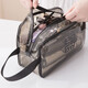 Jingxun travel toiletry bag storage bag toiletry storage bag toiletry bag for men and women waterproof business trip portable medium black gray (26cm*15cm*10cm)