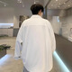 Jean-Vis new Chinese style Chinese style long-sleeved shirt men's embroidered trendy spring and autumn Hanfu folding Tang suit shirt jacket white 5XL [recommended 200-230Jin [Jin equals 0.5 kg]]