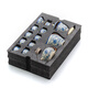 A complete set of tea sets made in Tokyo. Blue and white Ru kiln Kung Fu tea set. Blue and white tangled lotus 19-piece household tea set.
