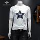 Camiseta sin género de manga corta de la marca Andseeyou, la nueva camiseta de tendencia nacional de moda de verano, modelos de modernas y transpirables modelos de modernas, blanco 2xl blanco, blanco 2xl