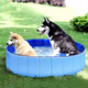 Ferret Fragrance Pet Foldable Bathtub Extra Large Bathtub Medicinal Bath Bath Supplies Dog Swimming Pool SPA Artifact Blue Thickened Diameter 60*Height 20 Drainage Opening Random Position 30Jin Jin is equal to 0.5kg