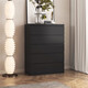 Shantoulin pueblo de madera sólida Cofre de gabinete Nórdico Cajero de la sala de estar del dormitorio del dormitorio Estilo americano Cofre de gabinete negro Badou 1583*40*996 Altura Cofre de madera sólida pura pura Cofre de gabinete