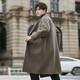 Pierre Cardin Cardin Wollmantel Herren mitten in Winter koreanischer Stil überknee doppelseitig Wollmantel Herren-Doppelbrust Wollmantel Herrengrau-grün xl