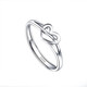 Jiuchangshi 999 sterling silver love-shaped ring for women, fashionable, personalized, high-end birthday gift for girlfriend, adjustable opening, pure silver 999